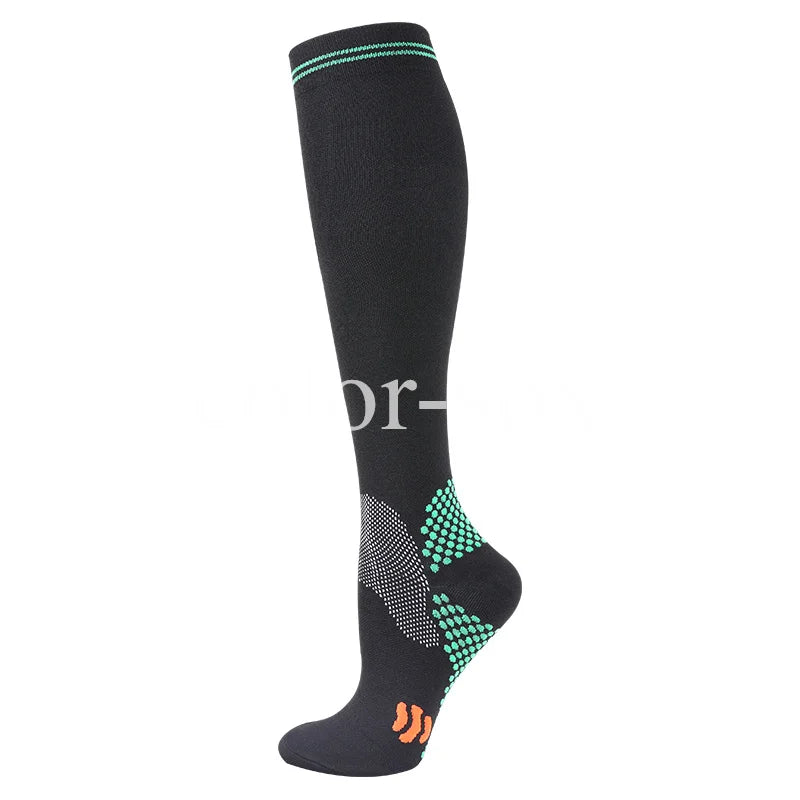 1 Pair Compression Socks - Medical, Nursing, Athletic, Pregnancy, Varicose Veins Support