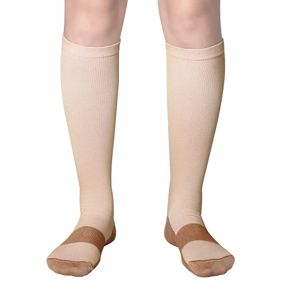 1 Pair Compression Socks - Medical, Nursing, Athletic, Pregnancy, Varicose Veins Support